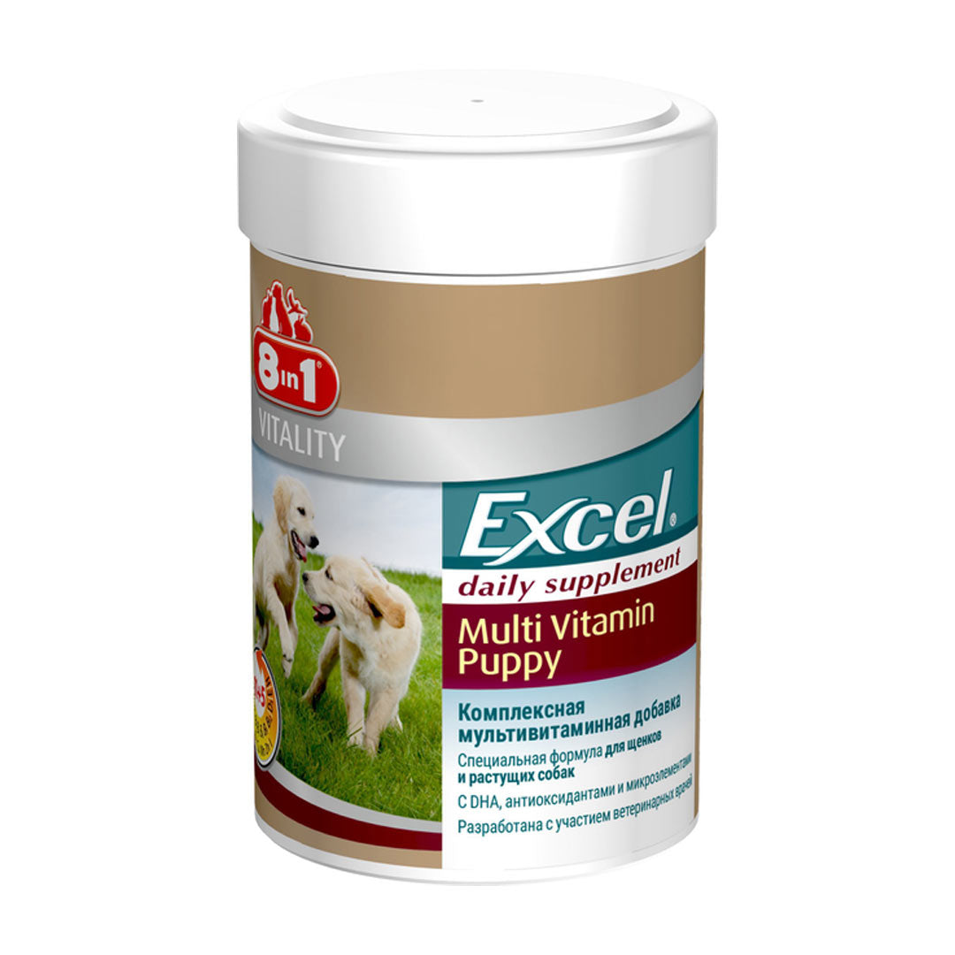8 in 1 Excel Yavru Köpekler için Multivitamin 100 Tablet