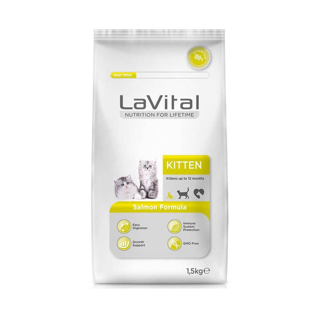 Lavital Kitten Dry Cat Food With Salmon 1.5kg