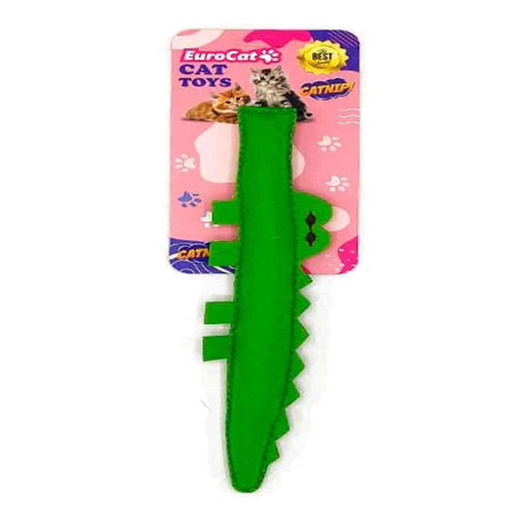 Euro Cat Toys Plush Crocodile Cat Toy