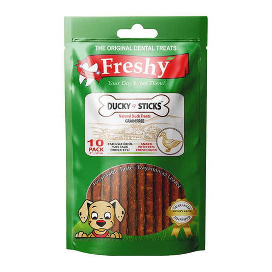 Freshy Tahılsız Ördekli Çubuk Köpek Ödülü 100gr 10Adet