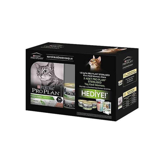 ProPlan Sterilised Somonlu Kısırlaştırılmış Kedi Maması 1.5 Kg (+3x85 Gr Pouch Hediyeli)