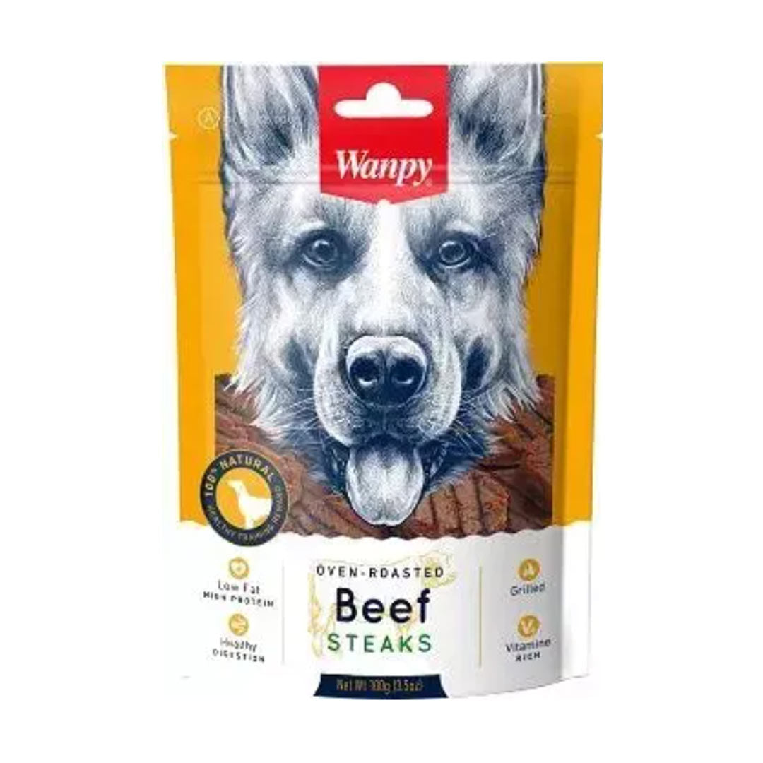 Wanpy Grilled Beef Steak Dog treats 100g