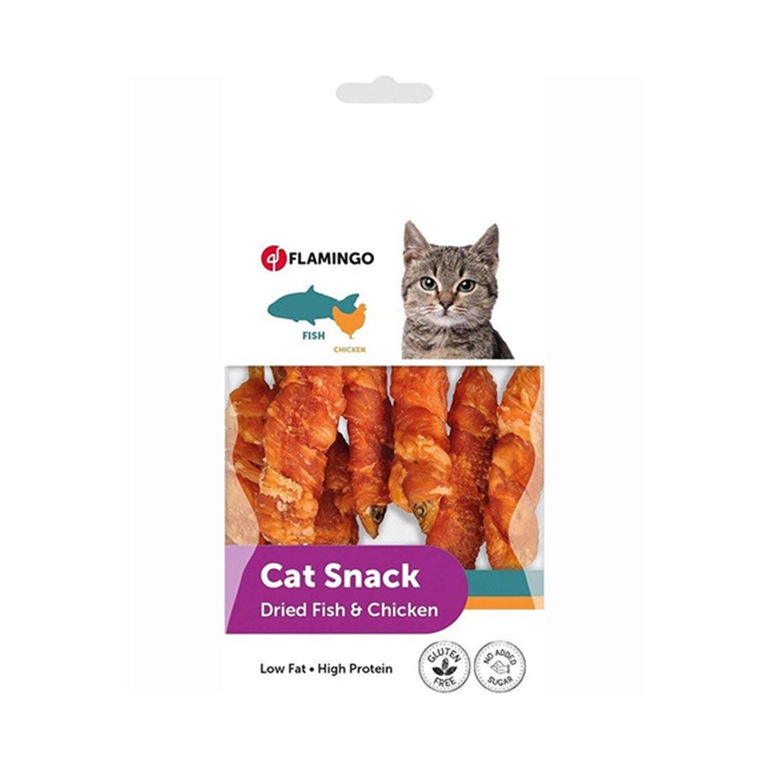 Flamingo Hapki Dried Fish and Chicken Cat Treat 50gr