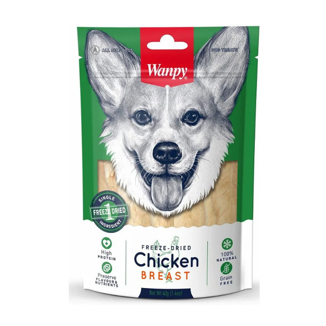 Wanpy Freeze-Dried Chicken Breast Dog Treat 40 gr