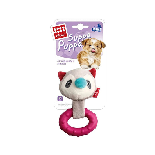 GiGwi Suppa Puppa Rakun Şeklinde Sesli Yavru Köpek Diş Kaşıma Oyuncağı