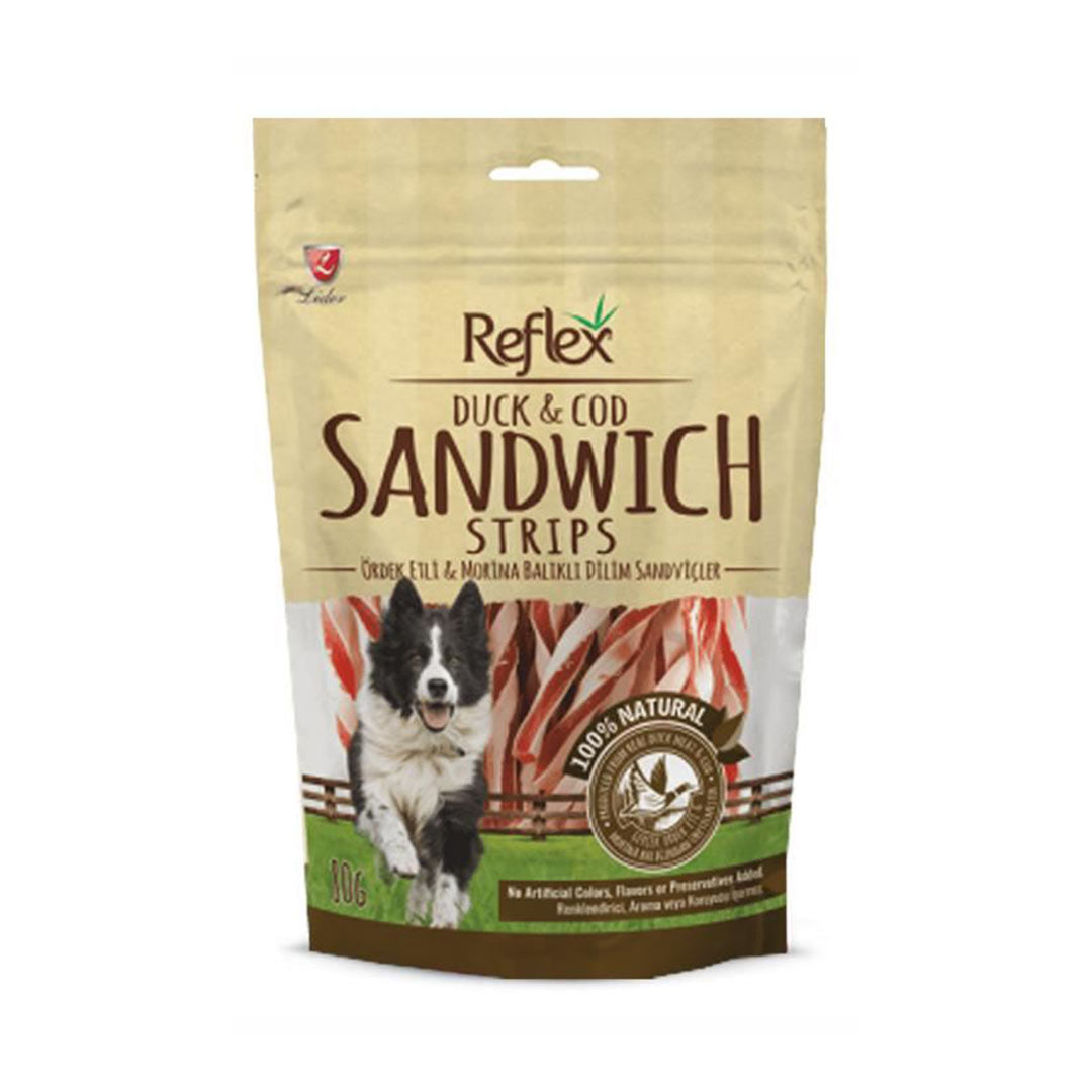 Reflex Dog Treat Duck and Cod Fish Slice Sandwich 80g