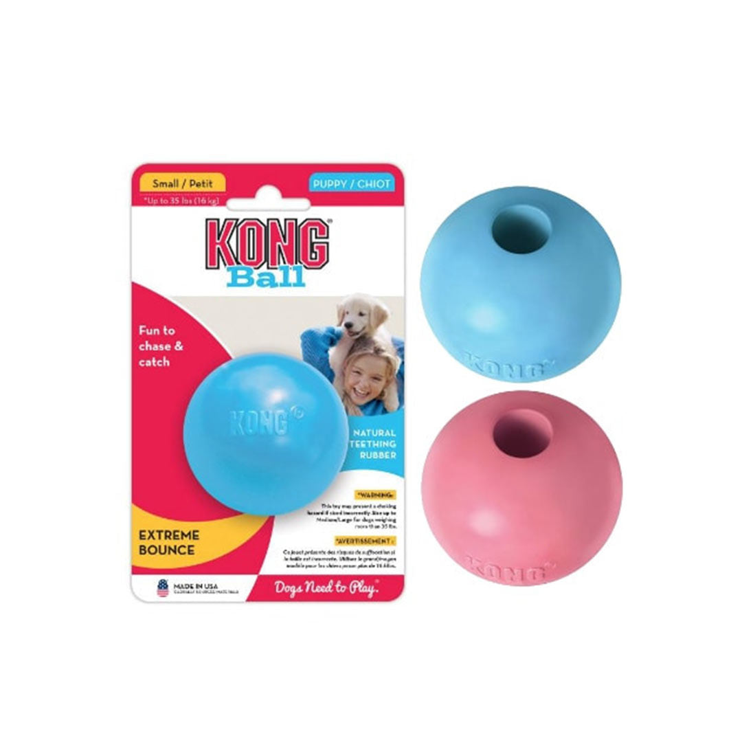 Kong Puppy Ball with Hole Dog Toy Small 6.5cm