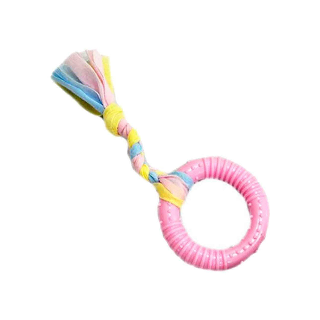 لعبة جرو الكلب ذات الحلقة الوردية لخدش الأسنان مقاس 19 سم من يورو دوج