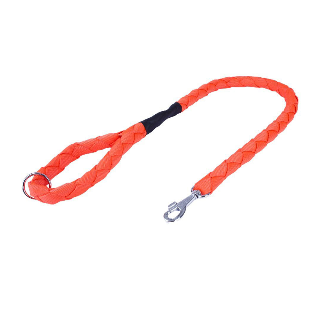 Doggie Braided Woven Orange Dog Walking Leash Medium 3x100 Cm