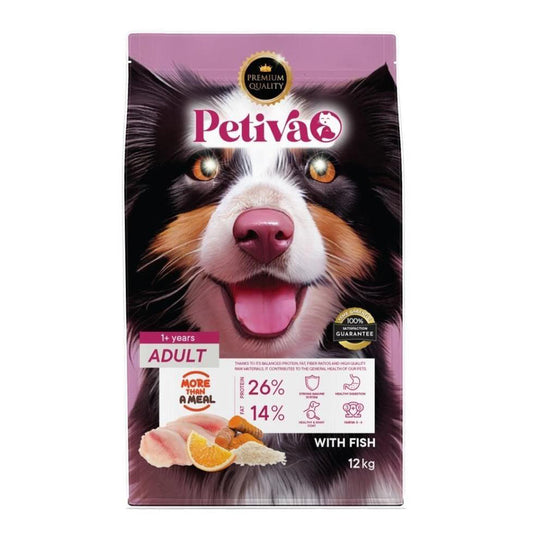 Petiva with Fish Adult Dry Dog Food 12 Kg