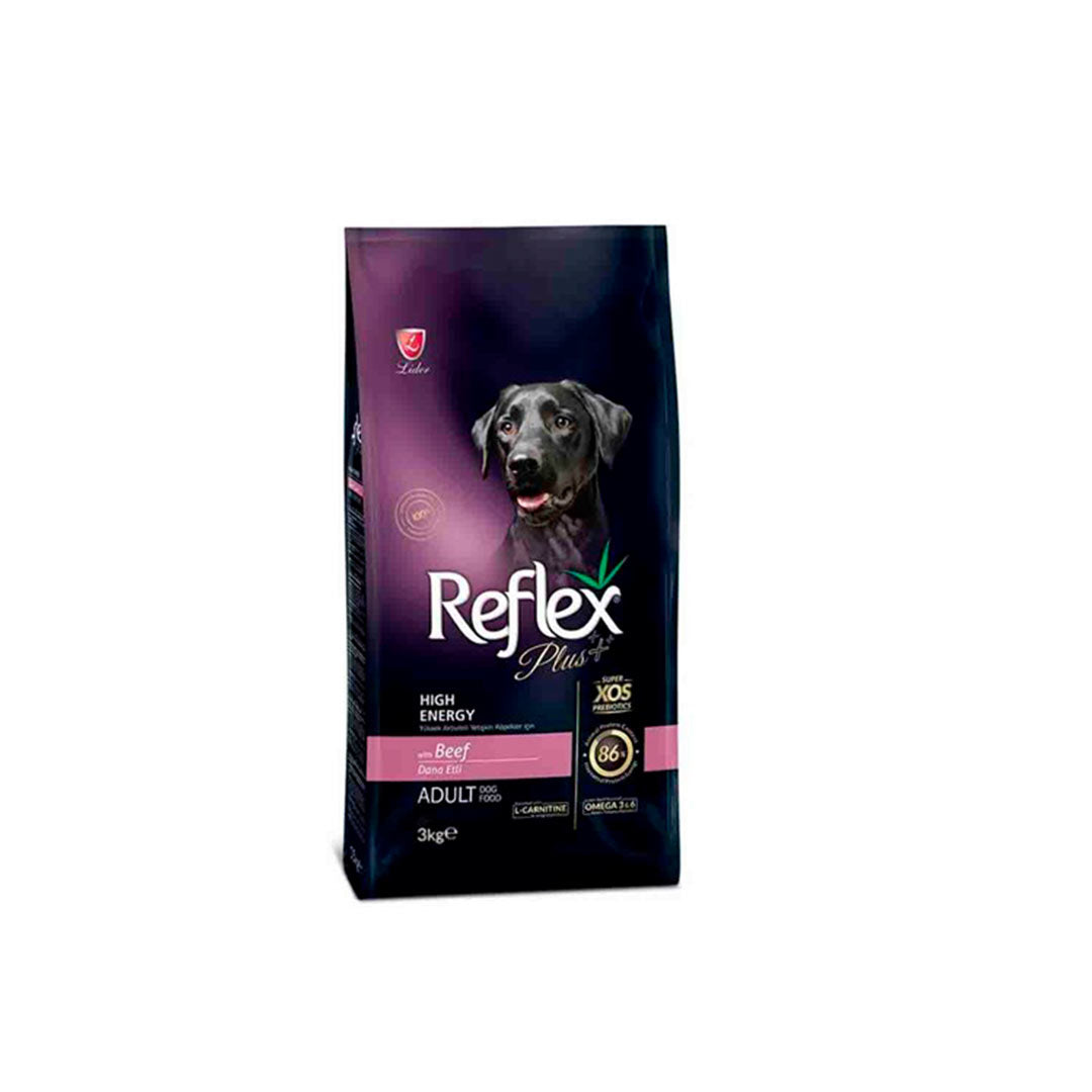 Reflex Plus High Activity Adult Dog Food with Beef 3kg