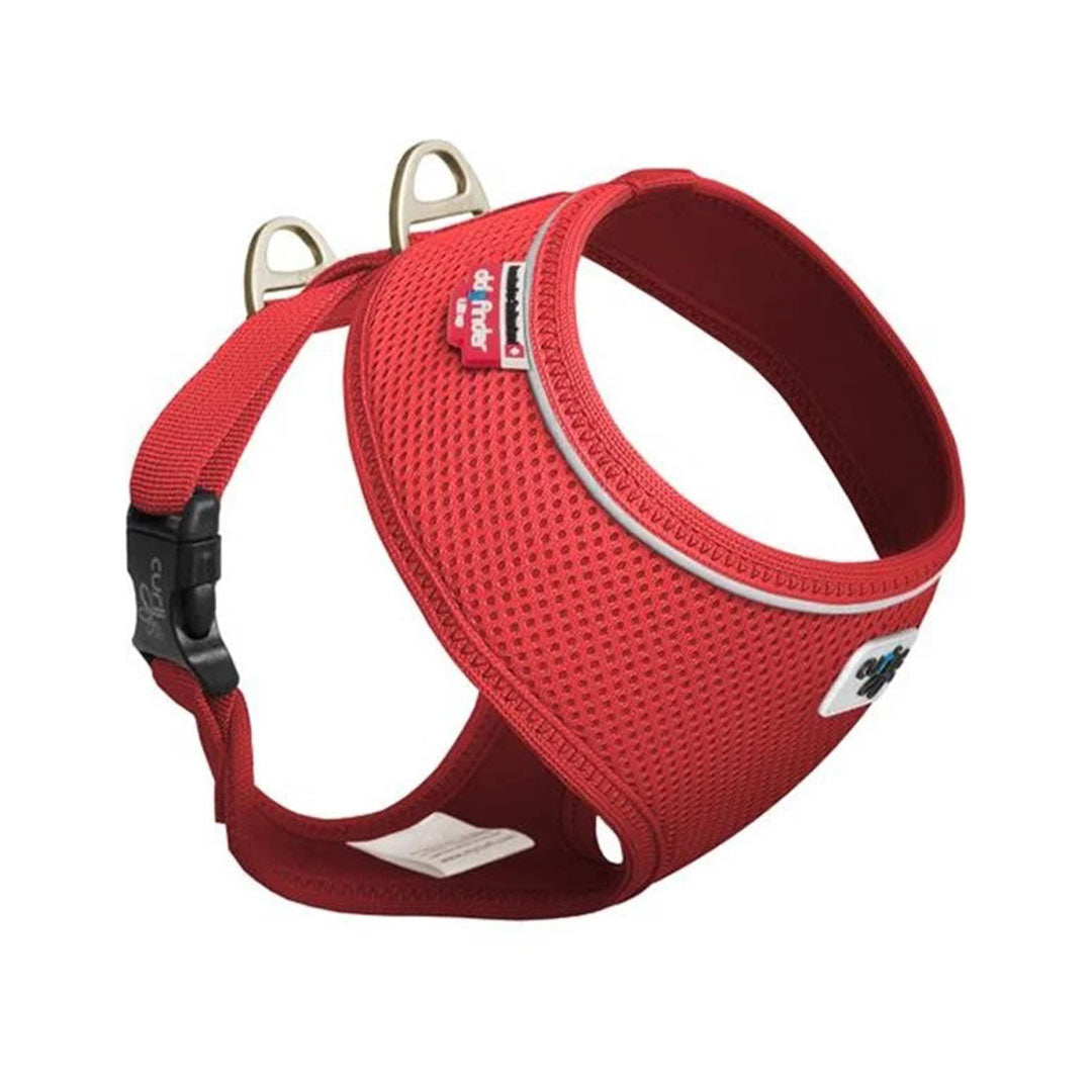 Curli Basic Air-Mesh Red Dog Chest Harness XS