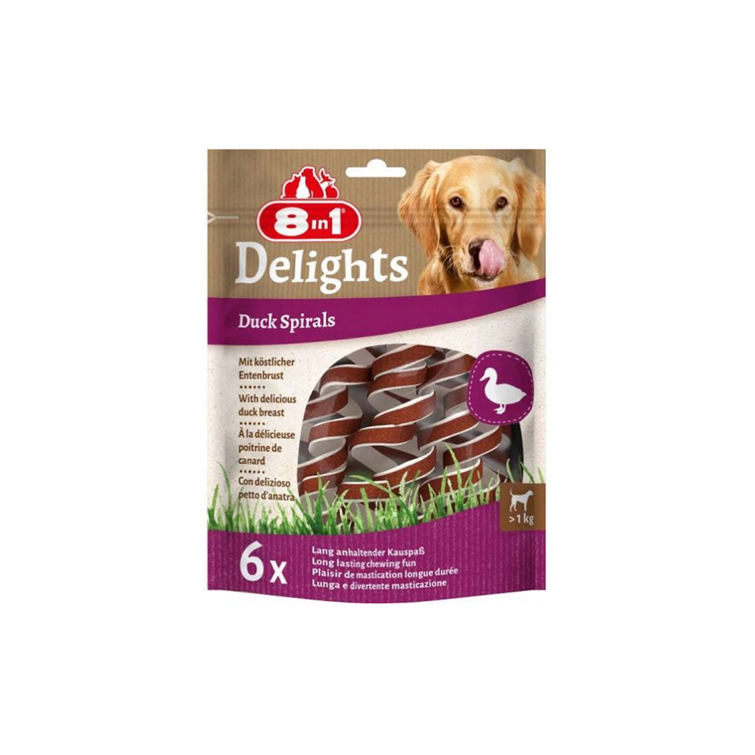 8 in 1 Delights Duck Spirals Ördekli Burgu Köpek Ödülü 6'li 60gr