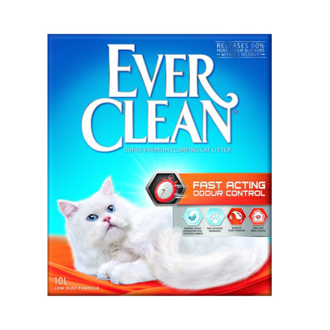 خاک گربه سریع عملکردنی Ever Clean با عصاره گیاه طبیعی 10 لیتری