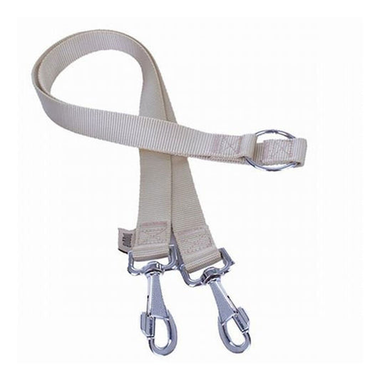 Doggie Dokuma Emniyet Kemerli İkili Haki Köpek Gezdirme Tasmasi 2,5x70-70 Cm