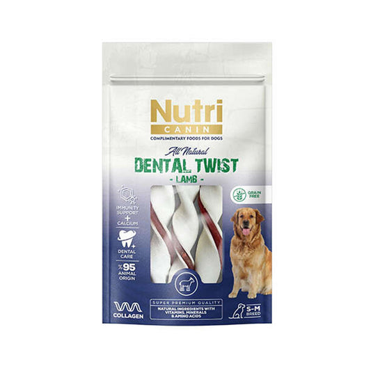 Nutri Canin لفاف الأسنان مع لحم الخروف - جائزة الصحة الأسنان للكلب 80 جرام