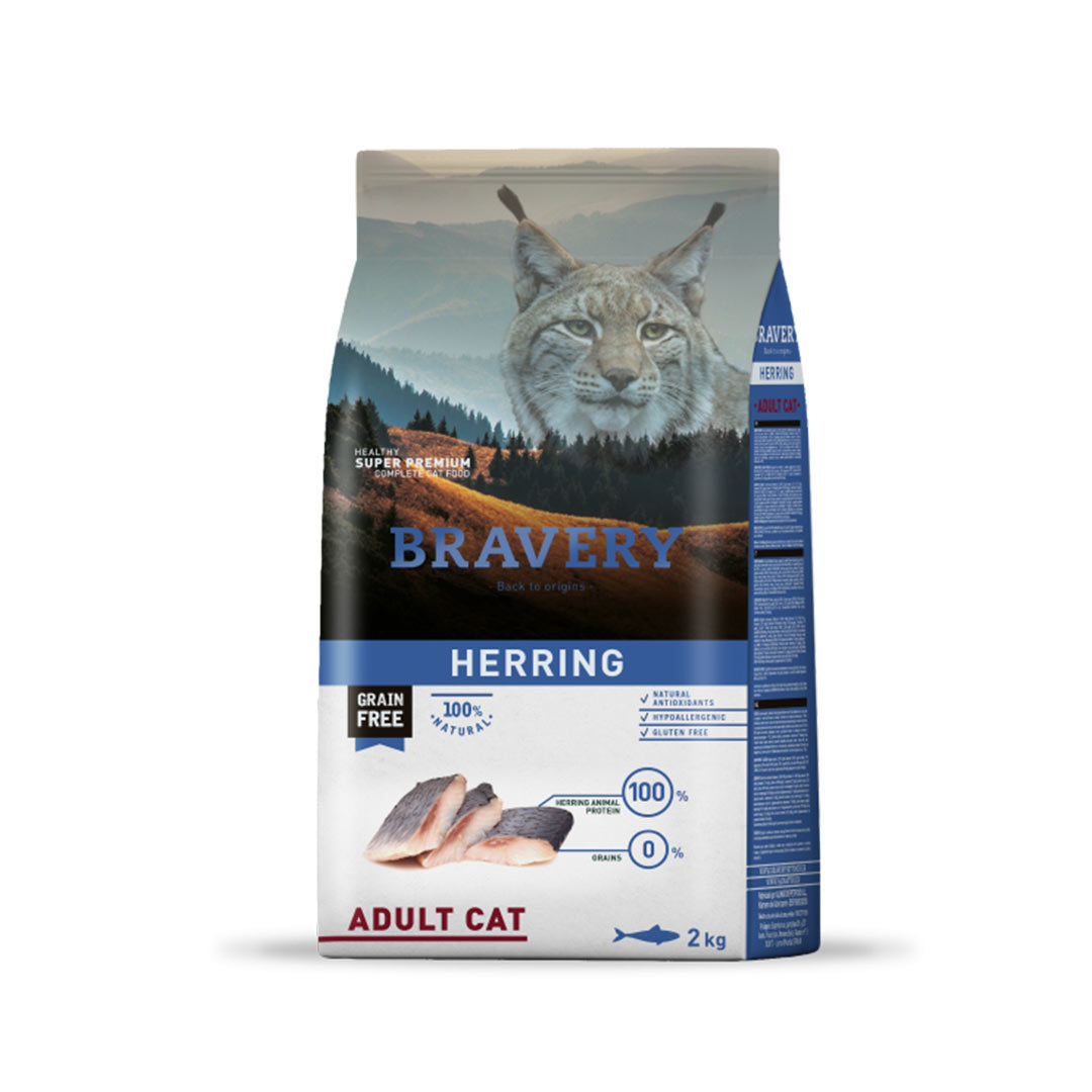 Bravery Tahılsız Ringa Balıklı Yetişkin Kedi Maması 2kg