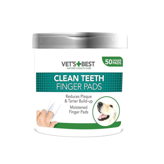 Vets Best Clean Teeth قرص تنظيف الأسنان للكلاب بالأصابع 50 قطعة