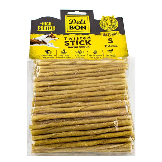 Delibon Natural Twisted Thin Stick Dog Treat 150 Pieces