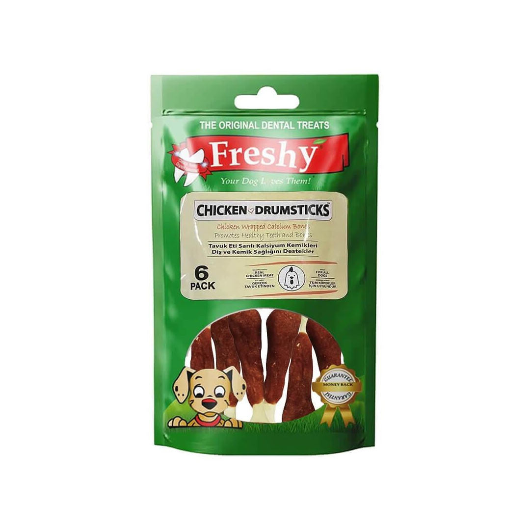 Freshy Chicken Drumstick Wrapped Dog Treat 6 pieces