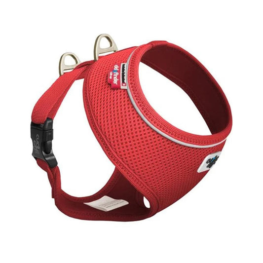 Curli Basic Air-Mesh Red Dog Chest Harness M