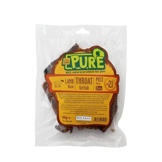 Delibon Dried Lamb's Throat Dog Treat 15 Cm 100 Gr