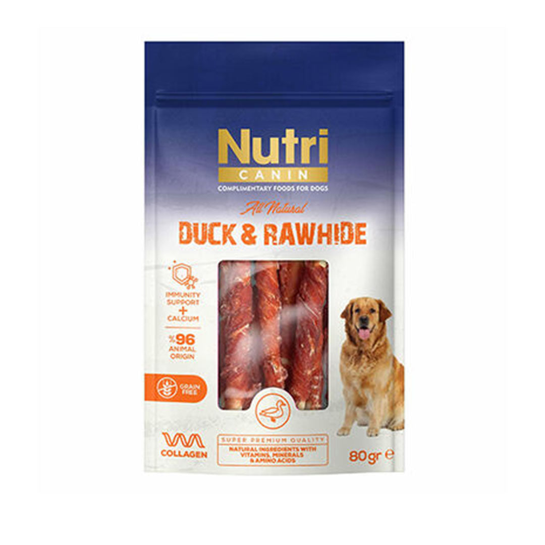 Nutri Canin Ördek Eti Sargılı Sığır Derisi Köpek Ödül Maması 80gr