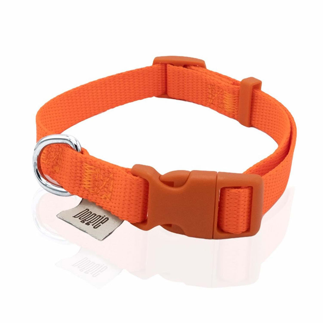 Doggie Classic Handmade Woven Dog Orange Collar M 2x30-45Cm