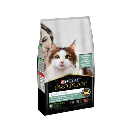 Pro Plan LiveClear Kısırlaştırılmış Kediler için Somonlu Kedi Maması 1,4 Kg