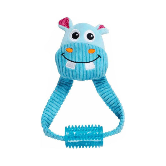 Pawise Vivid Life - Hippo with Tugger Dog Toy