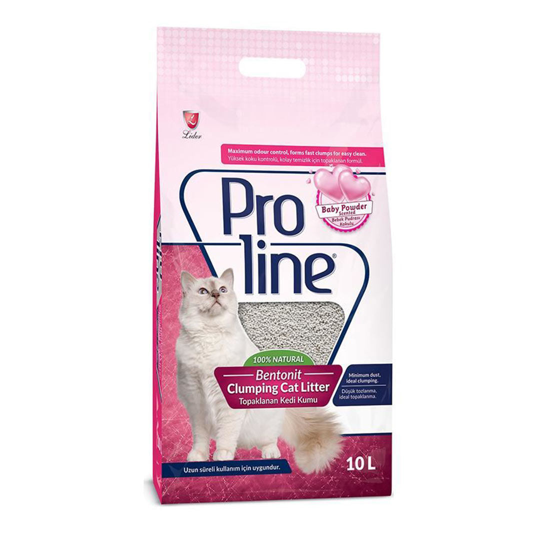 Proline Natural Clumping Fine Grain Baby Powdered Cat Litter 10 L