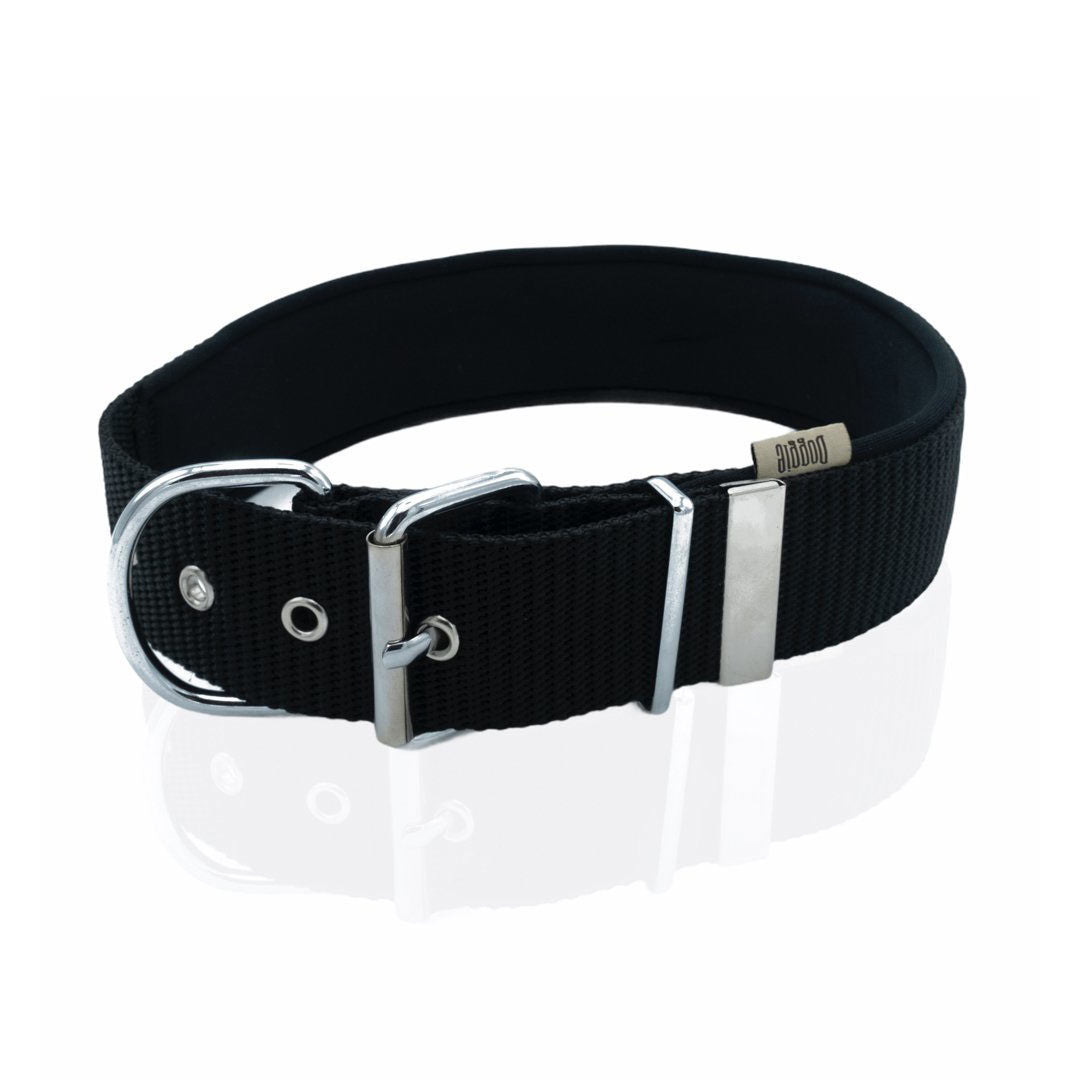 Doggie Comfortable Woven Handmade Black Dog Collar 5x50-60cm