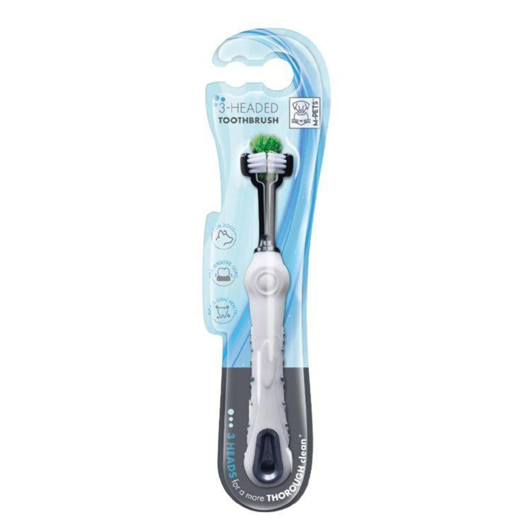 M-Pets Triple-Headed Dog Toothbrush