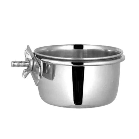 EuroDog Steel Food Bowl with Screw Hanger 30Oz 14.5cm