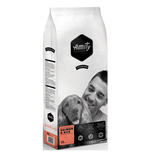 Amity Premium Salmon & Rice Dry Dog Food 15kg