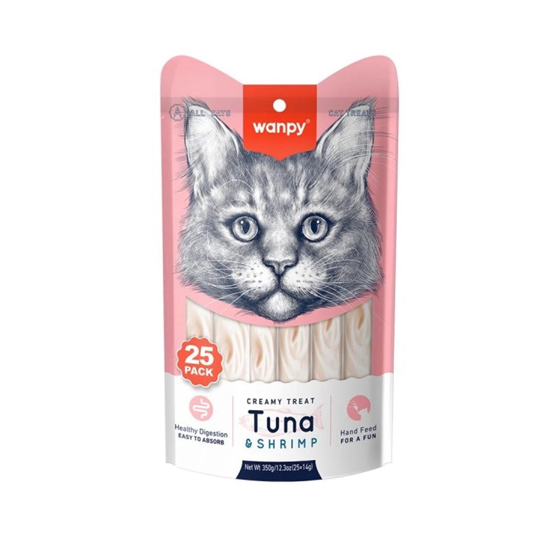 Wanpy Tuna and Shrimp Creamy Cat Treat 25x14gr