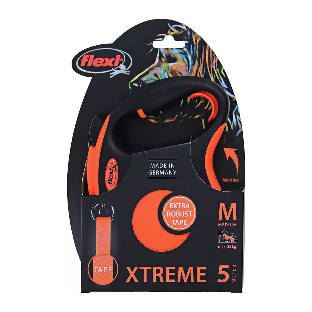 Flexi Xtreme Otomatik Şerit Köpek Gezdirme Kayışı Medium 5 Metre