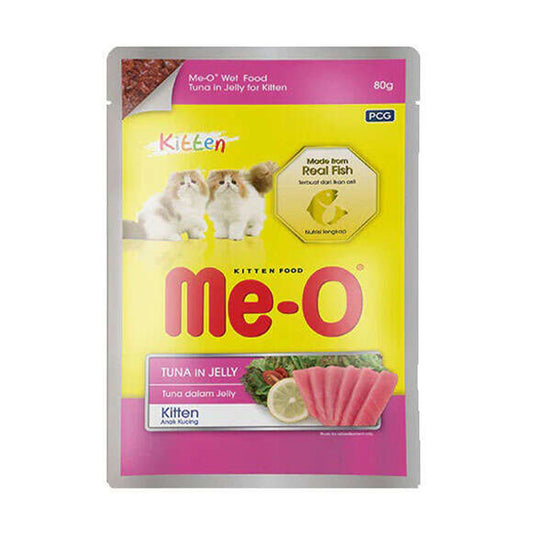 Me-O Pouch Kitten Ton Balıklı ve Jöleli Yaş Yavru Kedi Maması 80 Gr
