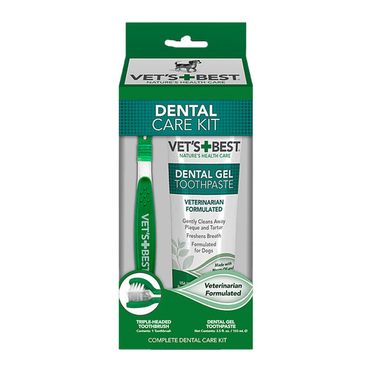 Vet's Best Köpekler için Ağız ve Diş Bakım Seti 17,5cm/100gr