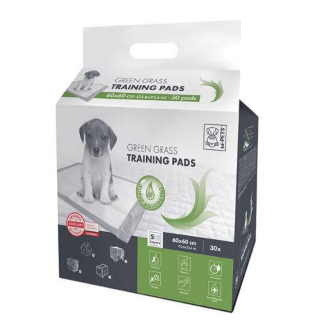 M-Pets Green Grass Puppy Toilet Training Pads 60x60cm, Pack of 30