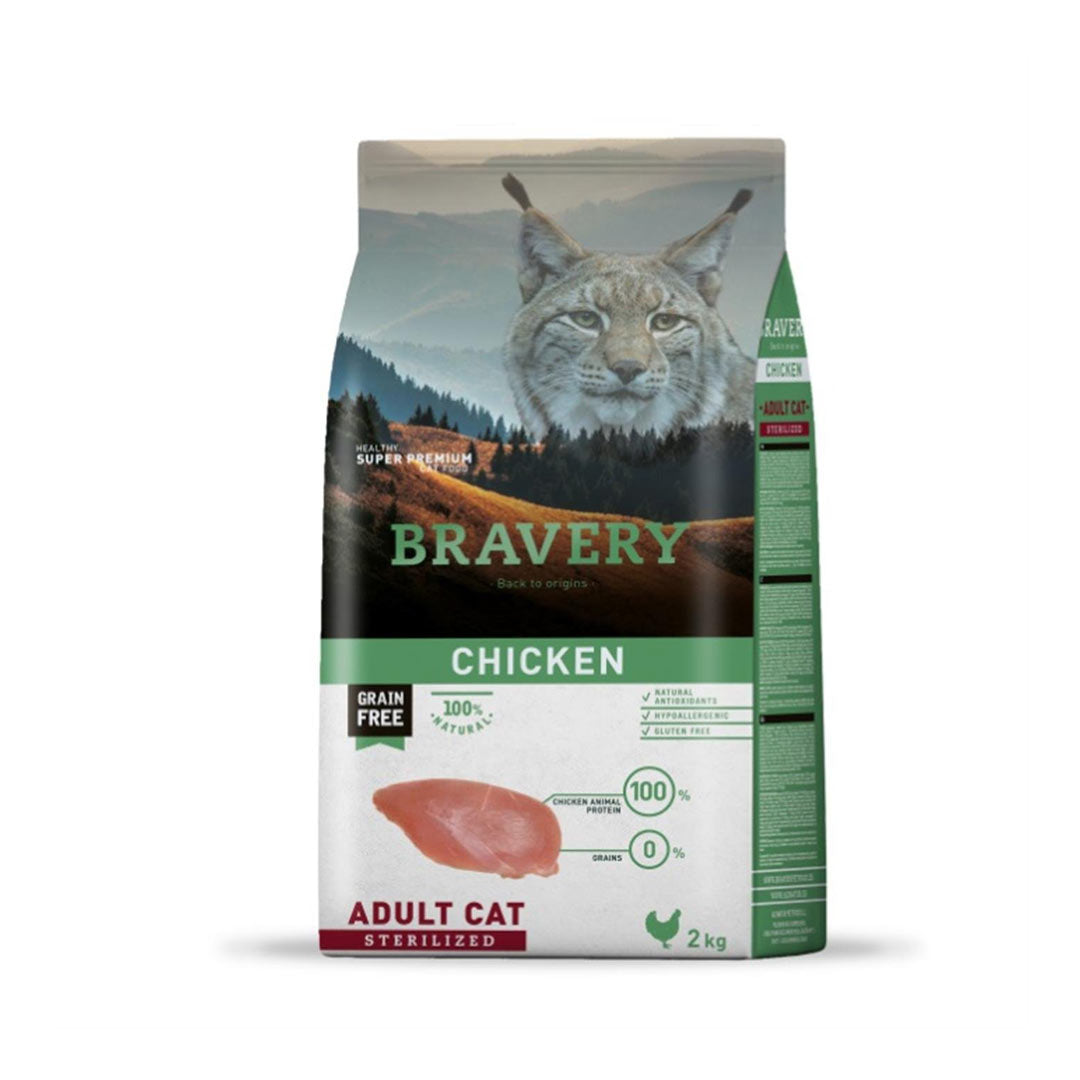 Bravery Grain-Free Sterilized Chicken Cat Food 2kg