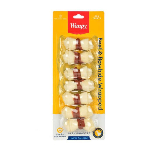 Wanpy Steak Wrapped Chew Sticks Dog Treat 85gr Pack of 7