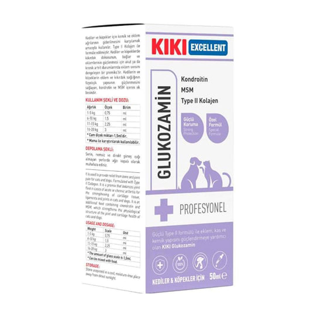 KIKI Excellent Kedi ve Köpek İçin Glukozamin Kondroitin Şurup 50 ml