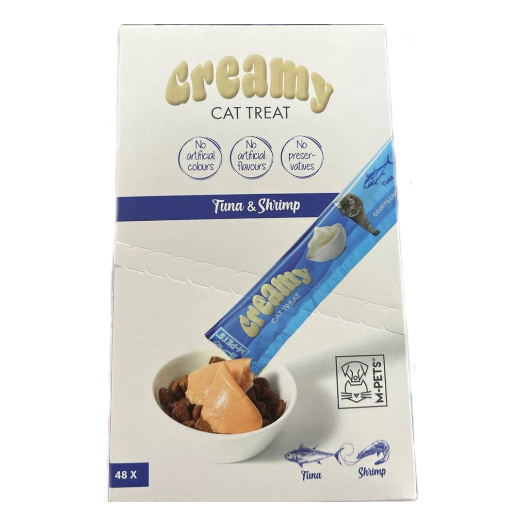 M-Pets Kremali Tuna Balıklı ve Karides Sıvı Kedi Ödülü 12x60gr