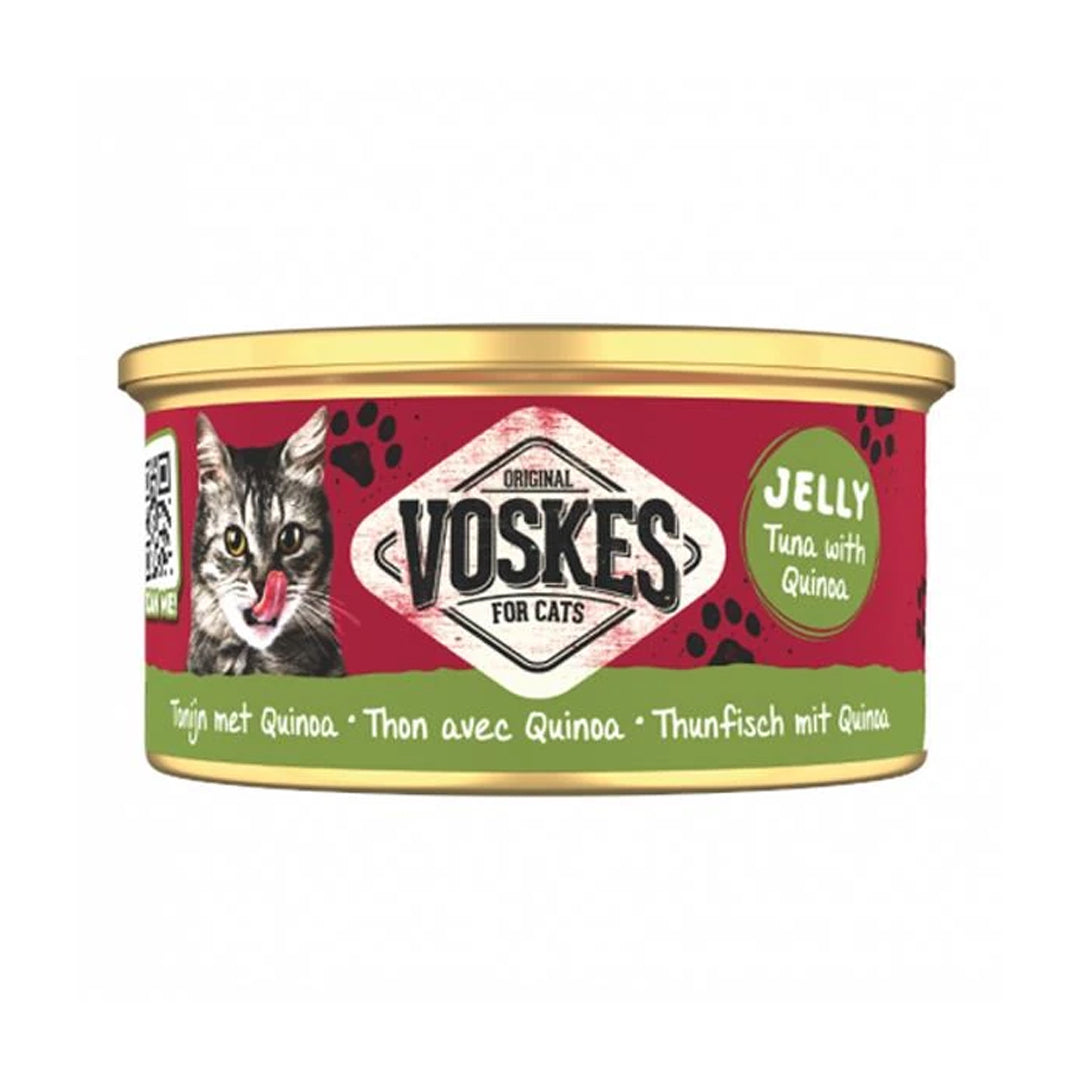 Voskes Jöle İçinde Ton Balıklı ve Kinoalı Yetişkin Kedi Konservesi 85gr