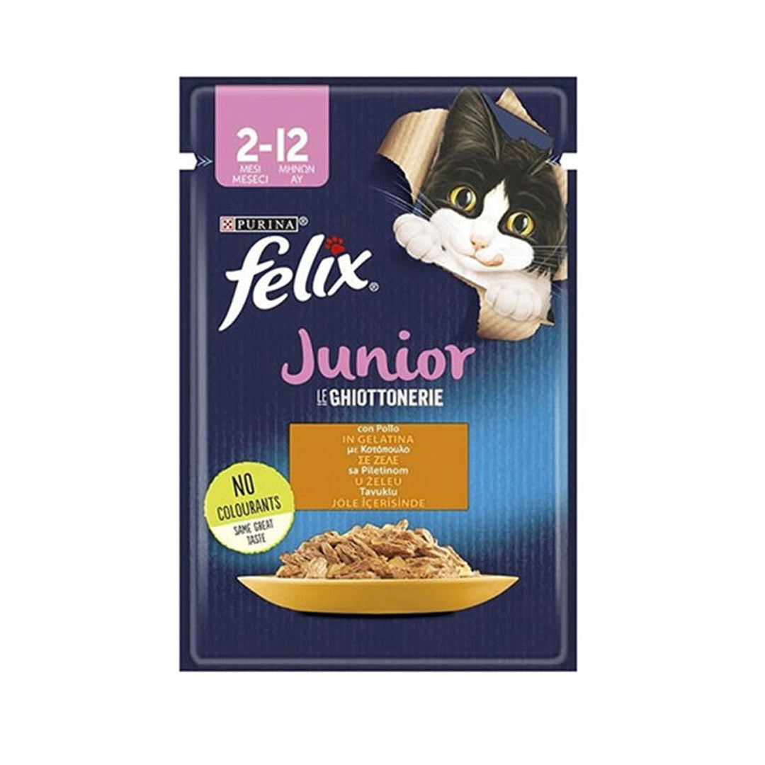 Felix Pouch Jöle İçinde Tavuklu Yavru Kedi Konservesi 85gr