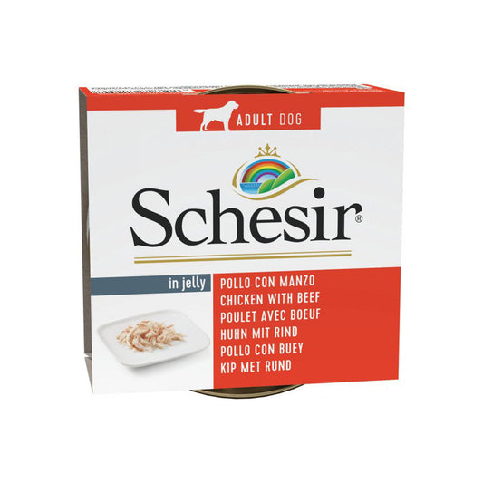 Schesir Beef and Chicken Fillet Dog Wet Food 150g