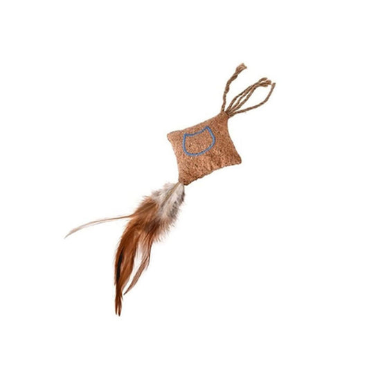 Zampa Brown Fur Straw Cat Toy 25x6 cm