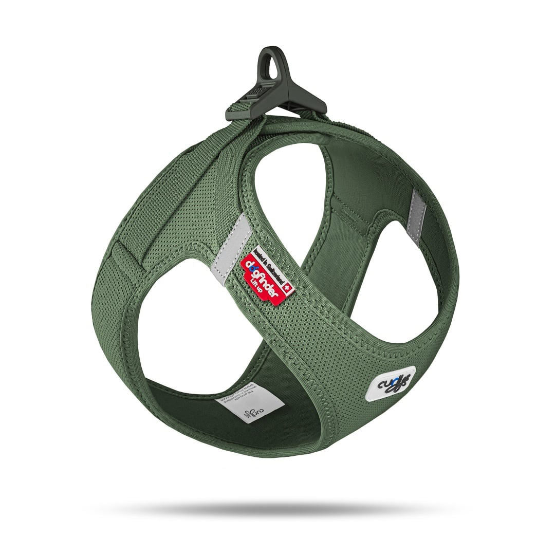 Curli Clasp Air-Mesh Mos Yeşil Köpek Göğüs Tasması L