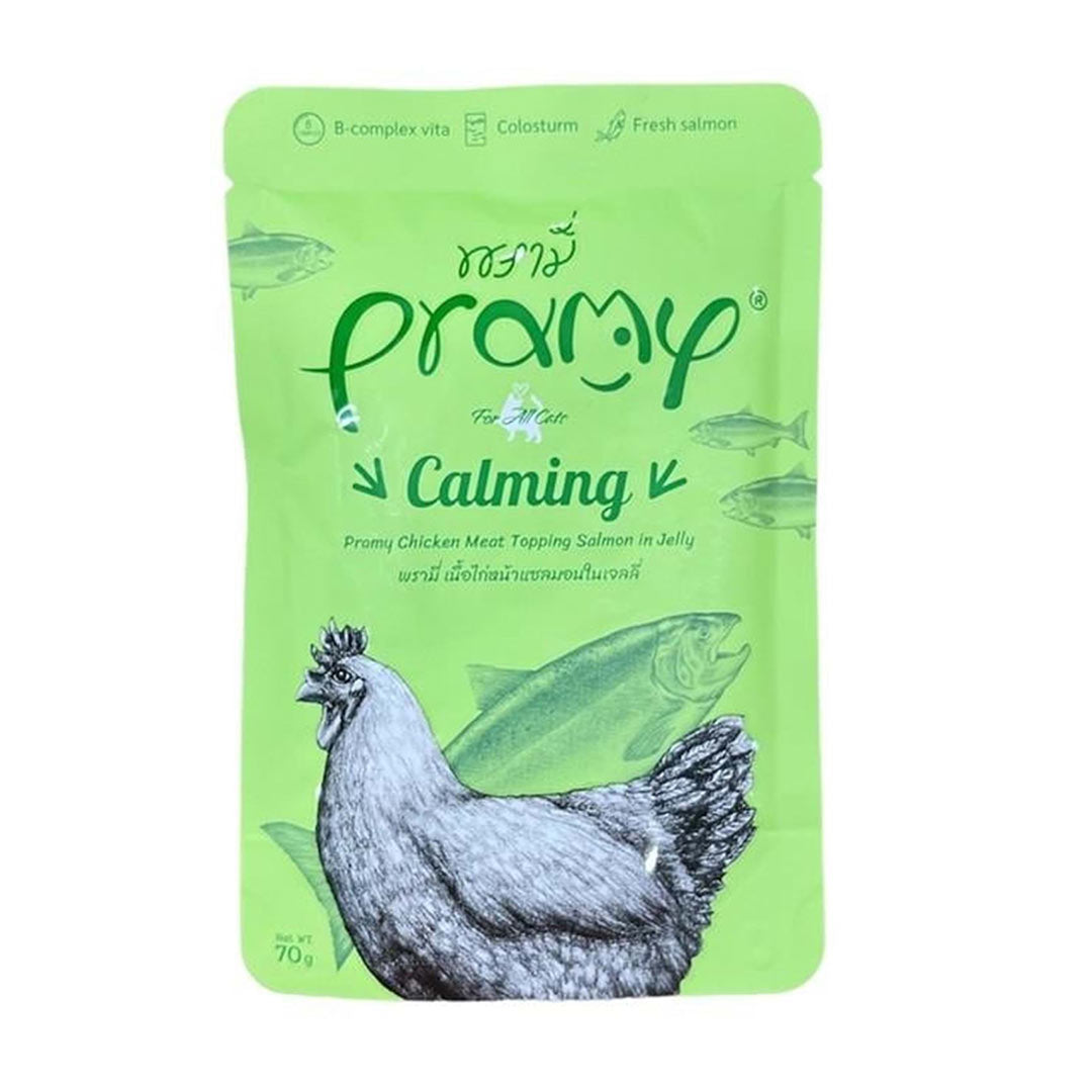 Pramy Calming Jöle İçinde Somonlu ve Tavuklu Yetişkin Yaş Kedi Mamasi 70gr